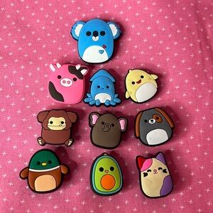 10 Squishmallow Croc Charms